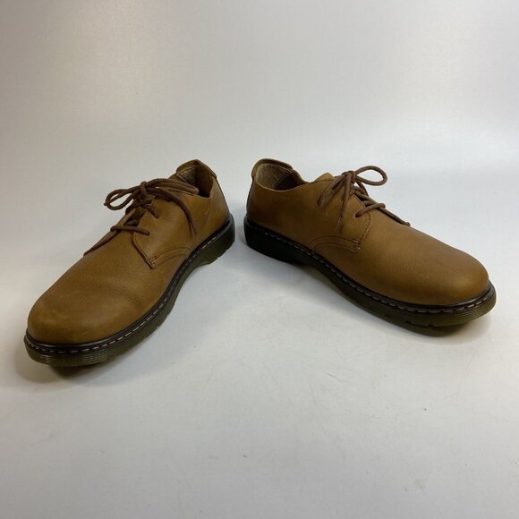 Dr. Martens Leather Bexley Air Wair Oxford Tan Lace Up Mens Shoes Doc 12 AW0004 - Picture 3 of 13